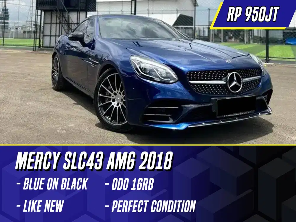 Mercedes Benz SLC43 AMG 2018 Blue on Black Biru Mercy SLC 43