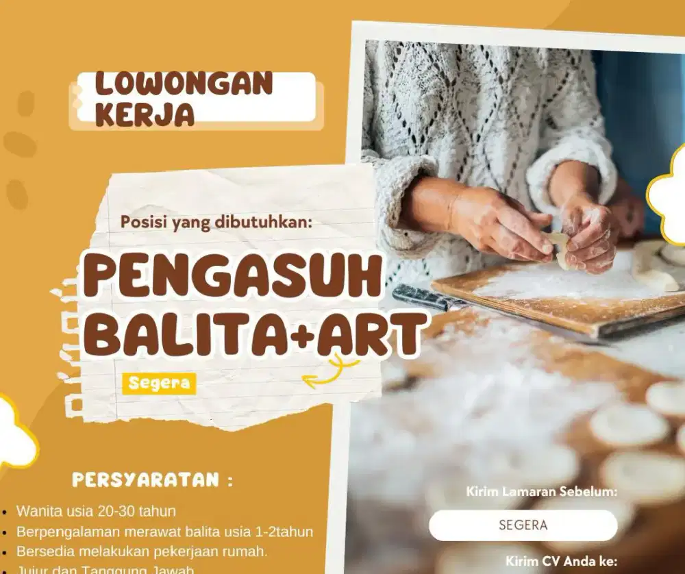 Dibutuhkan segera pengasuh anak