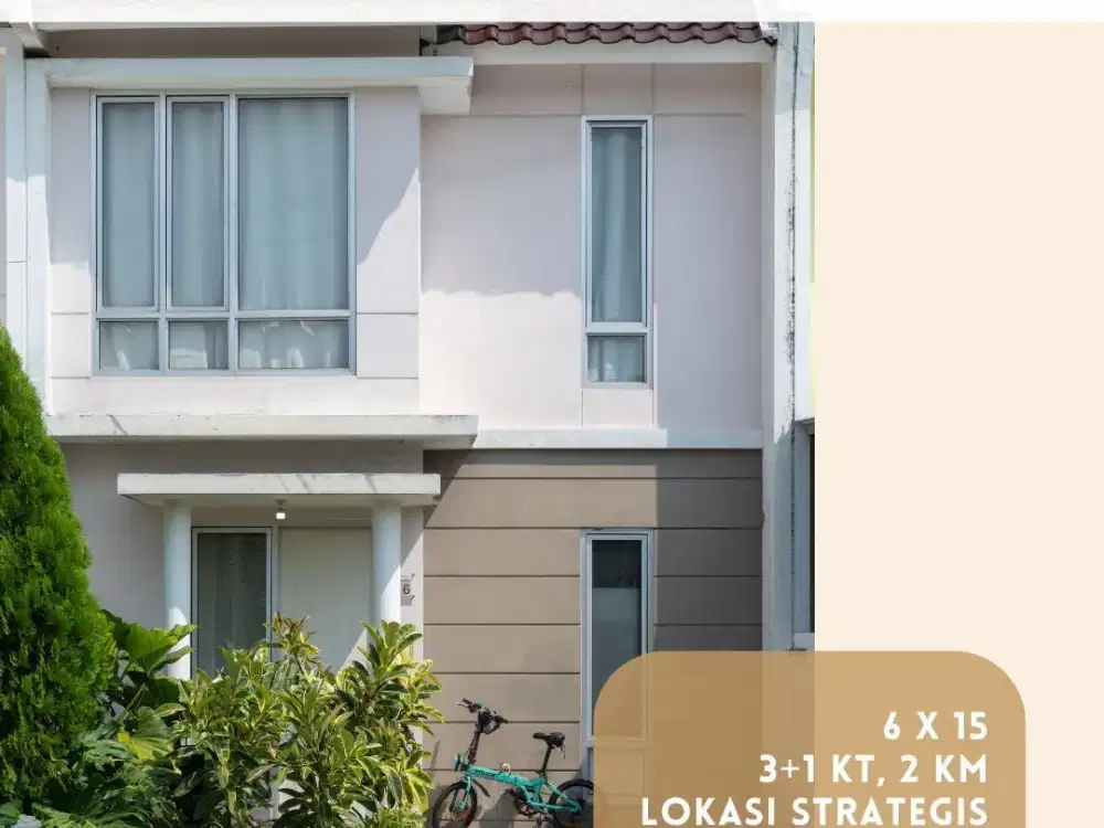 Rumah Lebar 6 Posisi Sebrang Taman - Sektor 7C Gading Serpong, Tangerang