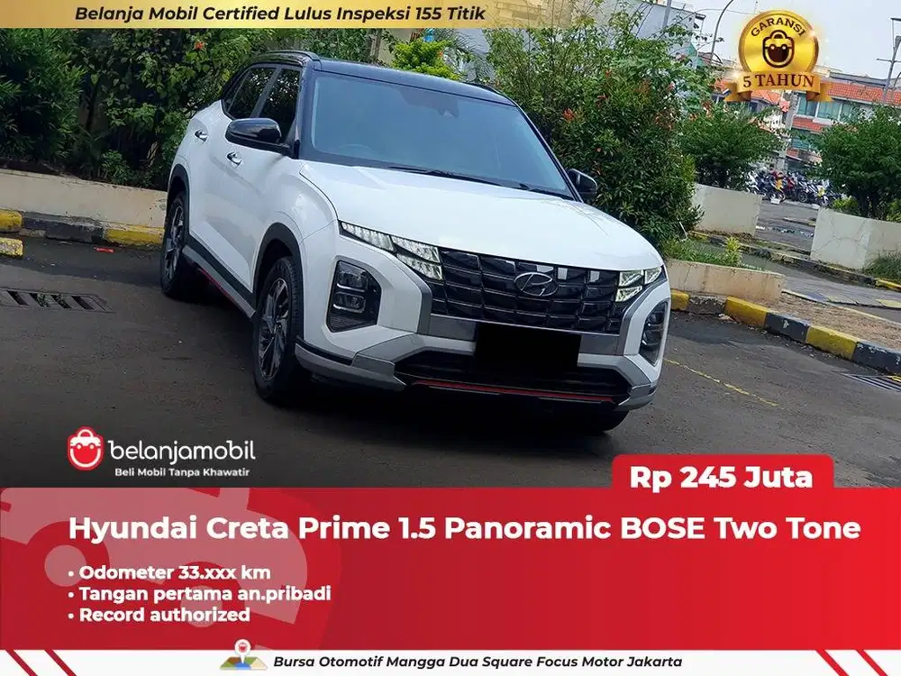 [ GARANSI 5TH ] Hyundai Creta Prime 1.5 IVT Panoramic BOSE 2022 2023