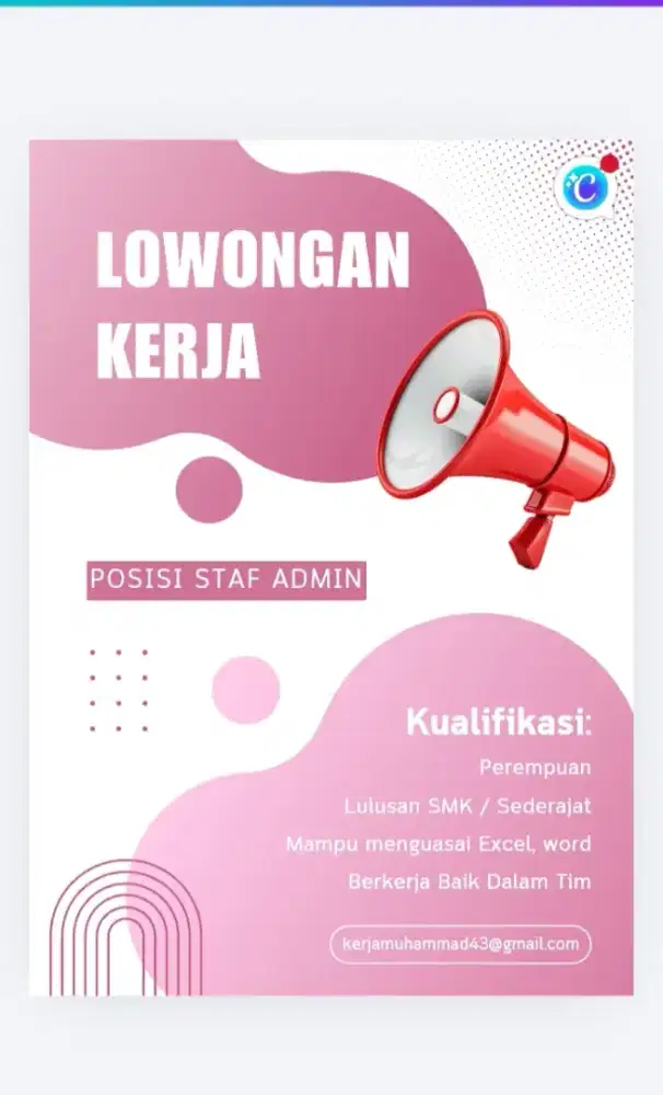 Loker untuk staf admin