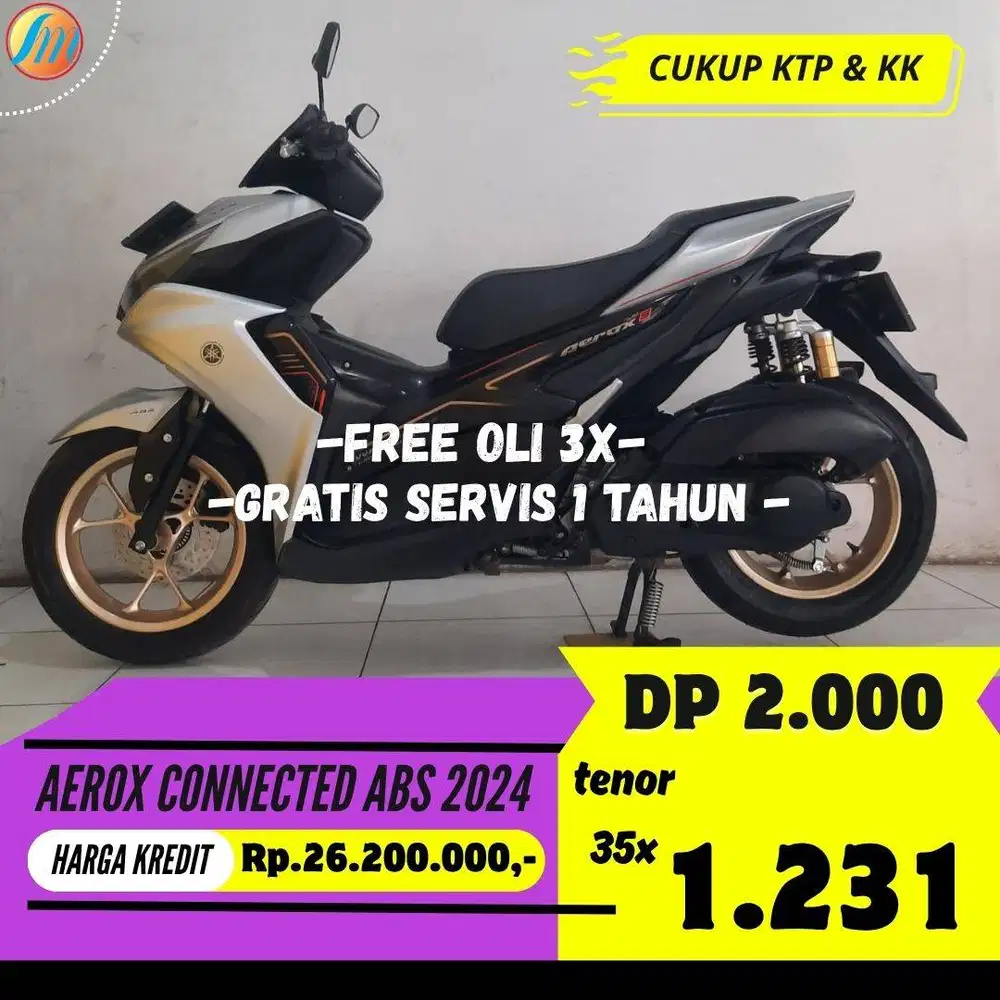 KREDIT MURAH YAMAHA AEROX CONNECTED ABS 2024 ANGSURAN TERJANGKAU