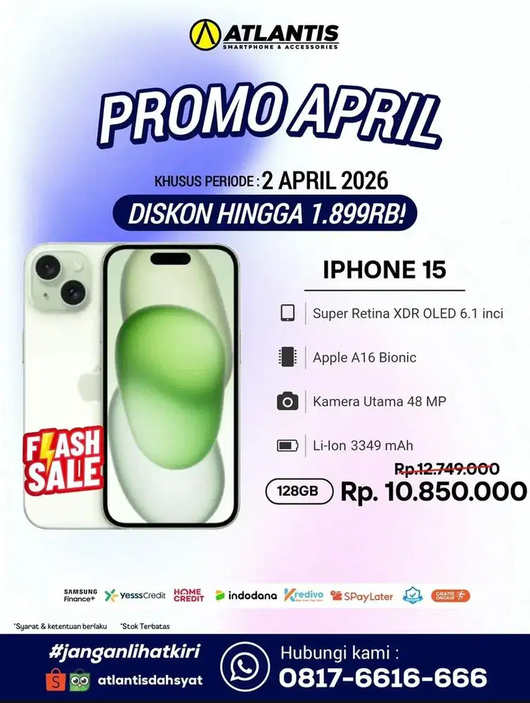 Iphone 15 128gb ATLANTIS DAHSYAT