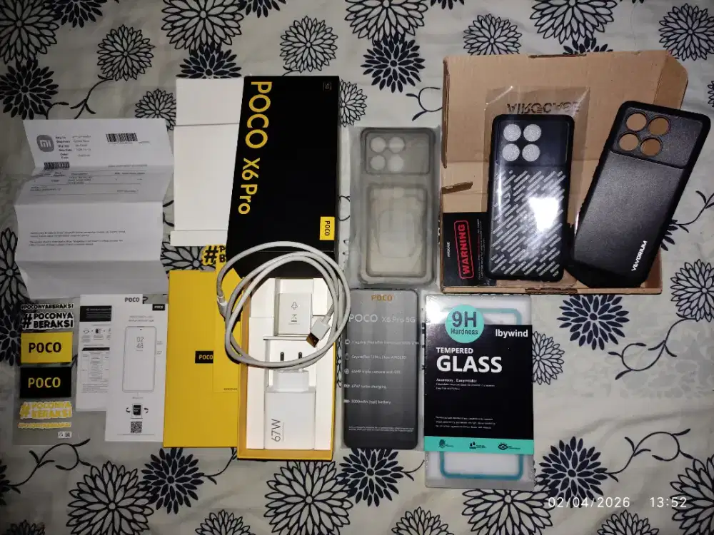 Poco x6 pro 5g second fullset lecet pemakaian