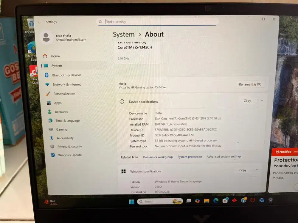 Di jual laptop azuz gaming masih mulus seperti baru