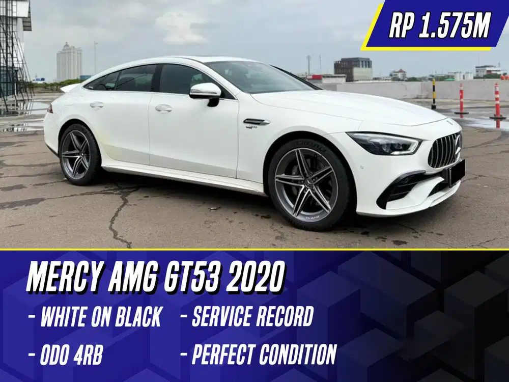 Mercedes Benz AMG GT53 2020 NIK 2019 White on Black Putih Mercy GT 53