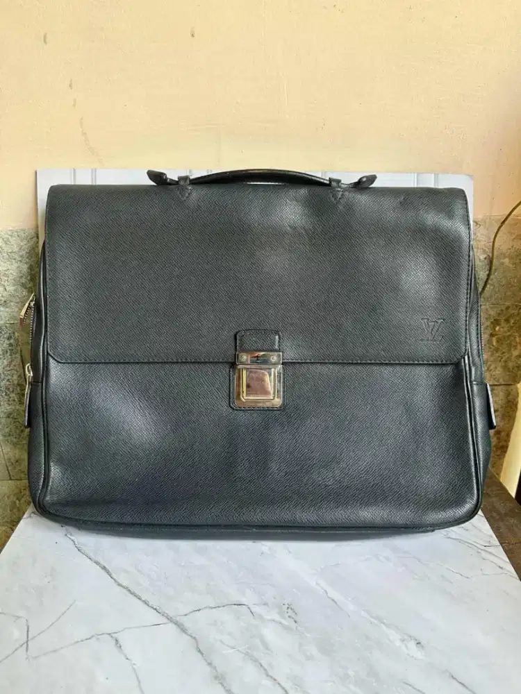 LV Taiga Leather Briefcase