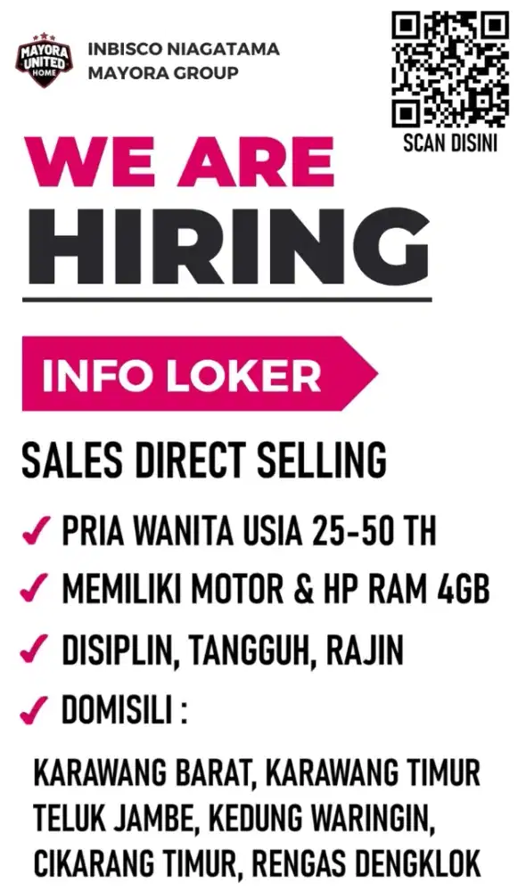 Sales direc selling Mayora grub