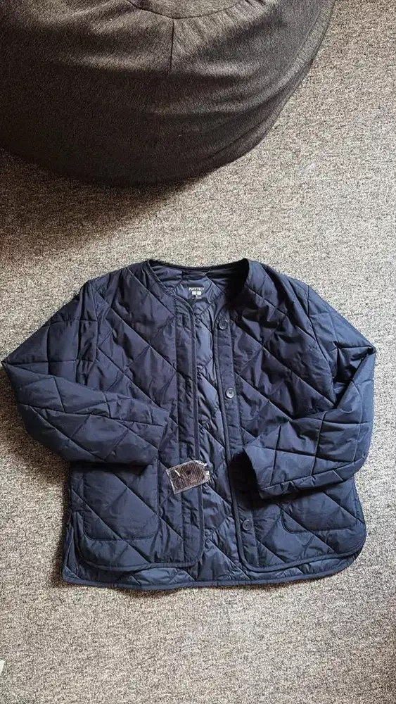 Uniqlo Quilted Puff Tech Navy - S
