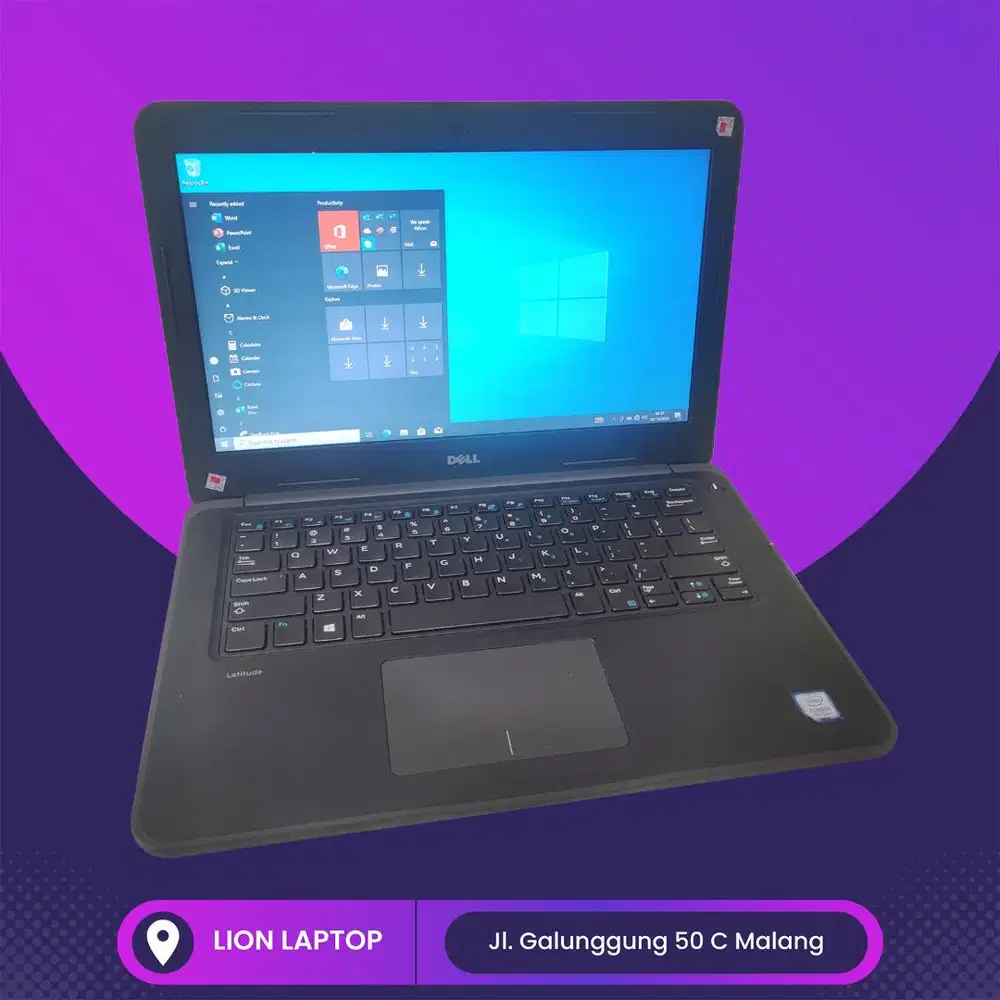 Core i5 Gen 7 Murah Mulus RAM 8GB SSD 256GB Dell Latitude 3380 [02|04]
