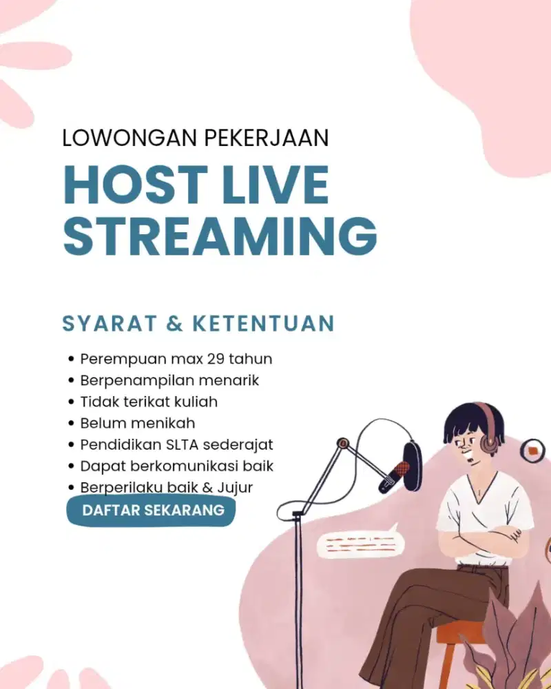 LOWONGAN LIVE STREAMING
