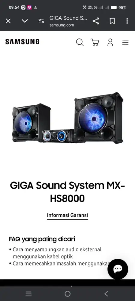 Salon Samsung GIGA sound system Mx-HS8000