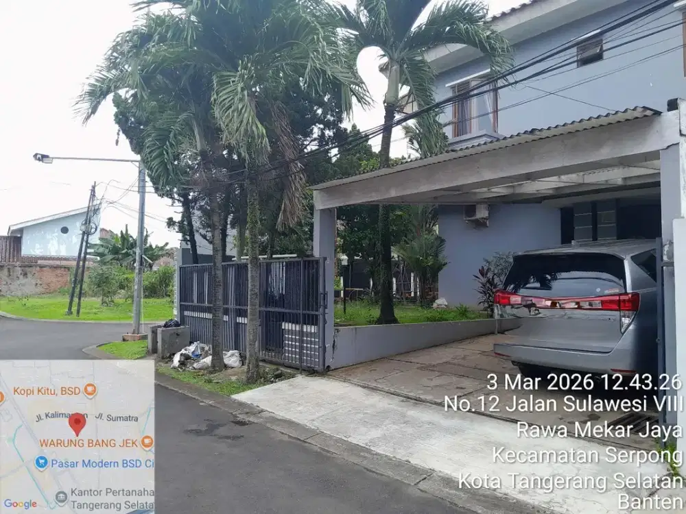Di Jual Lelang Rumah 2 Lantai di Nusa Loka Park BSD Kelurahan Rawa Mekar Jaya Kecamatan Serpong, Kota Tangerang Selatan Propinsi Banten