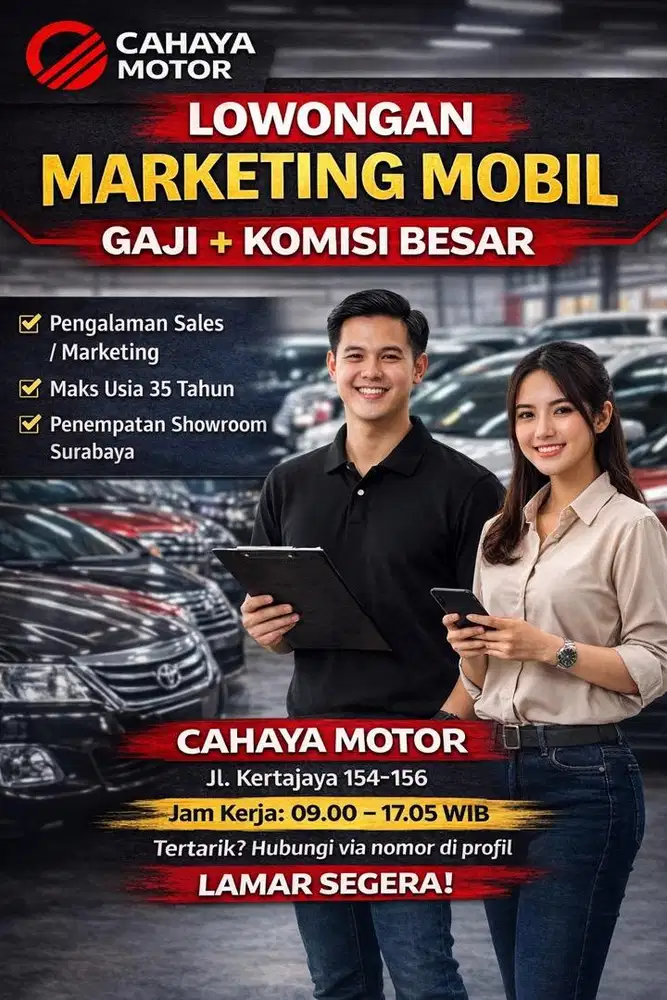 DIBUTUHKAN MARKETING MOBIL BEKAS