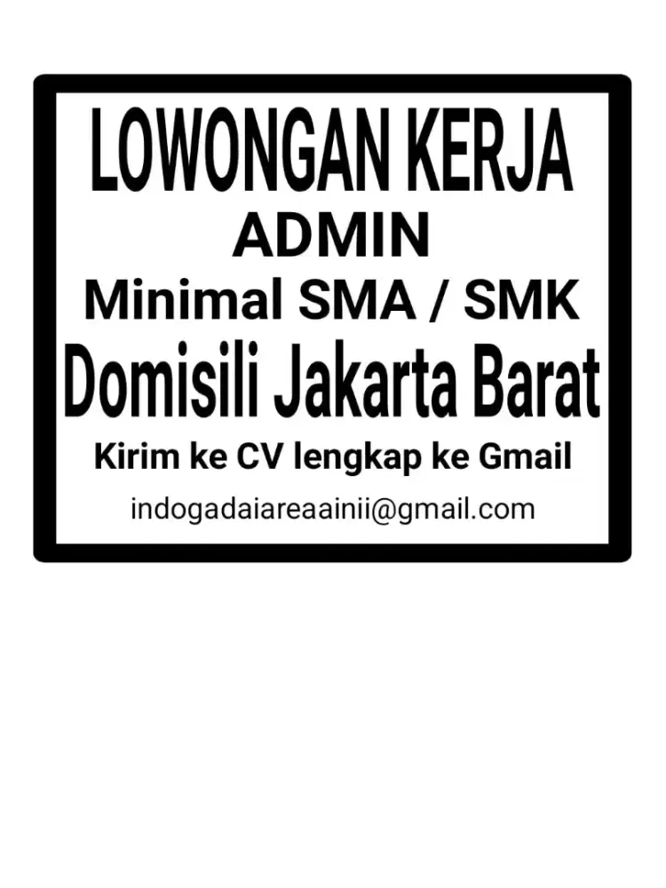 IKLAN TERSEDIA ADMIN TERSEDIA