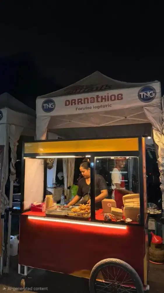 Dagang di pasar & Goreng Basreng