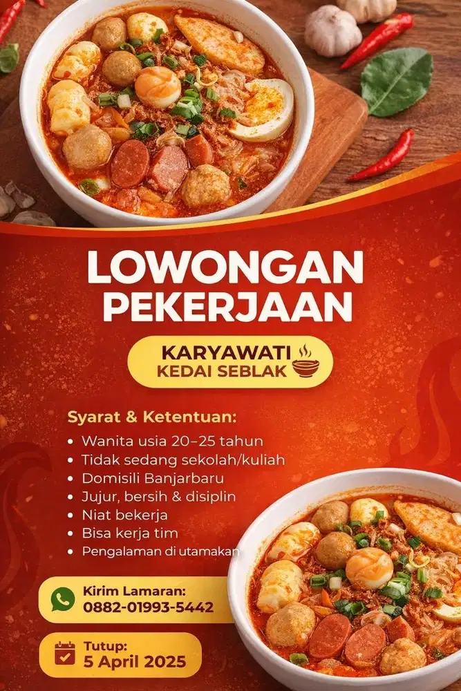 karyawati kedai seblak