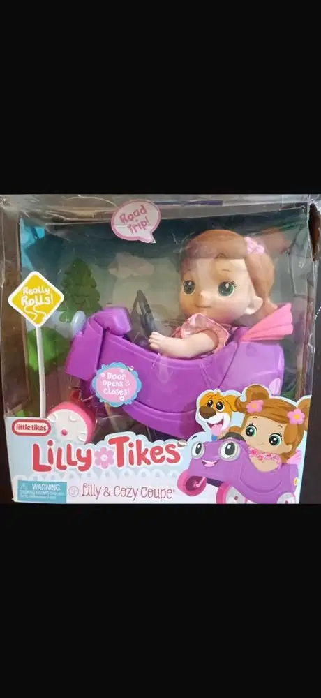 Lilly Tikes Lilly & Cozy Coupe Doll and Toy Car little tikes
