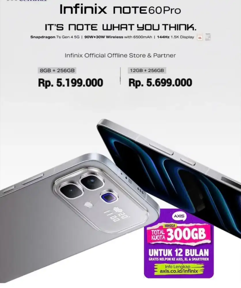 Infinix Note 60 Pro 256Gb Kredit Free 1x cicilan