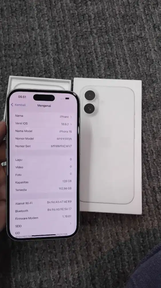 IPhone 16 128GB ibox fullset
Garansi sampe 02/2027
Resmi ibox
Kelengka