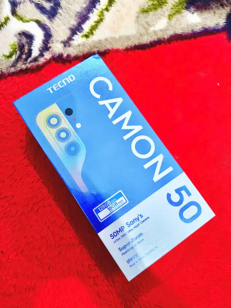 ( Baru ) Tecno Camon 50 Ram 8+8/256 Baru Belum Buka Bungkus