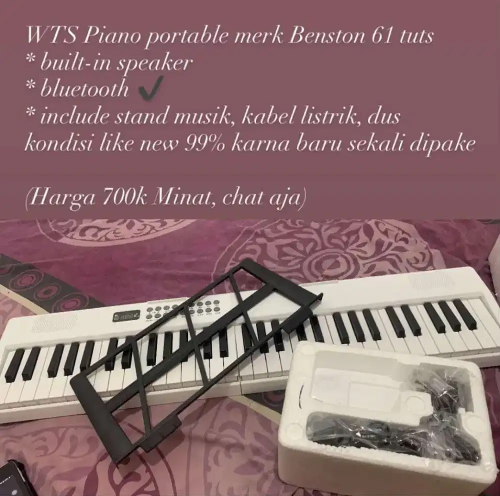 Dijual Piano Portable Merk Benston 61 tuts