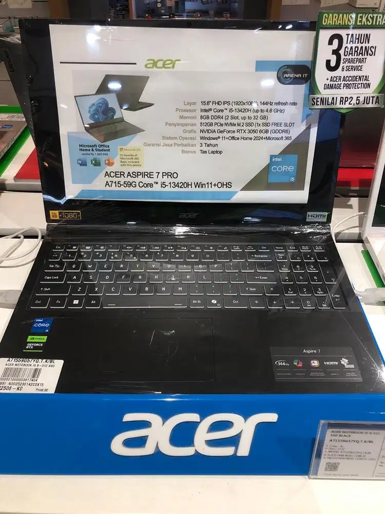 Acer notebook 15 8/512 ssd black