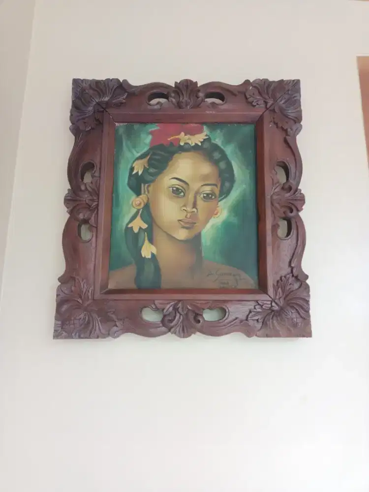 Lukisan kanvas antik