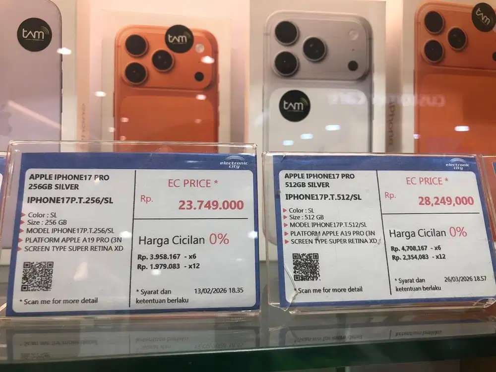 Apple iphone 17 pro 512gb silver + apple iphone 17 pro 256gb orange