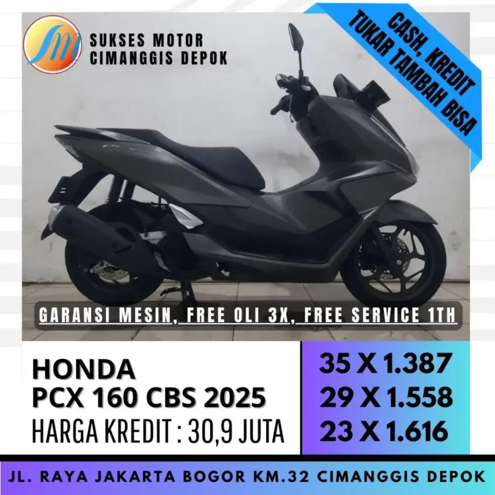 HONDA PCX 160 CBS 2025 PROMO CASHBACK UPTO 700 [SUKSES MOTOR]