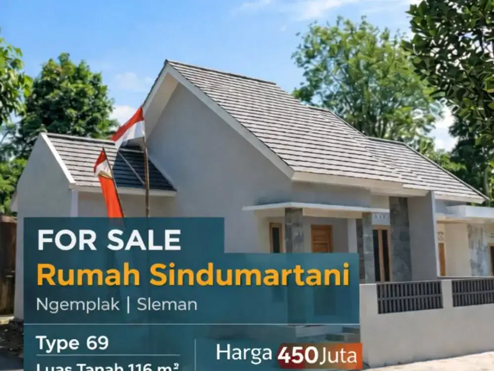 2 UNIT RUMAH BARU SIAP HUNI DI SINDUMARTANI, NGEMPLAK, SLEMAN