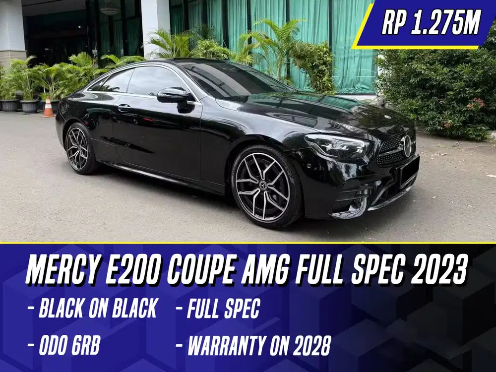 Mercedes Benz E200 Coupe AMG 2023 Black Hitam Mercy E 200