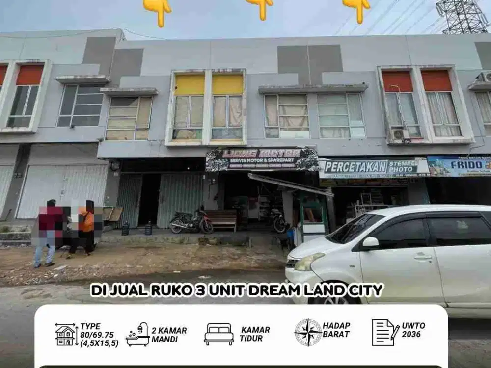Dijual cepat Ruko 3 unit dreamland city marina city