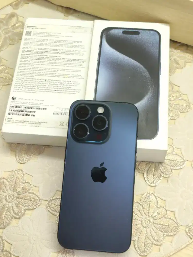 iPhone 15 pro 128gb blue titanium inter fullset