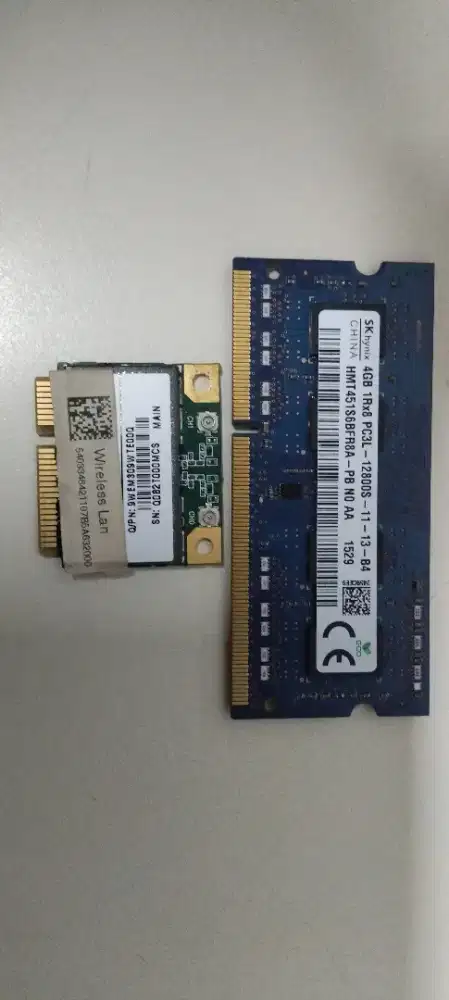 RAM DDR 3 4B dan wifi card laptop