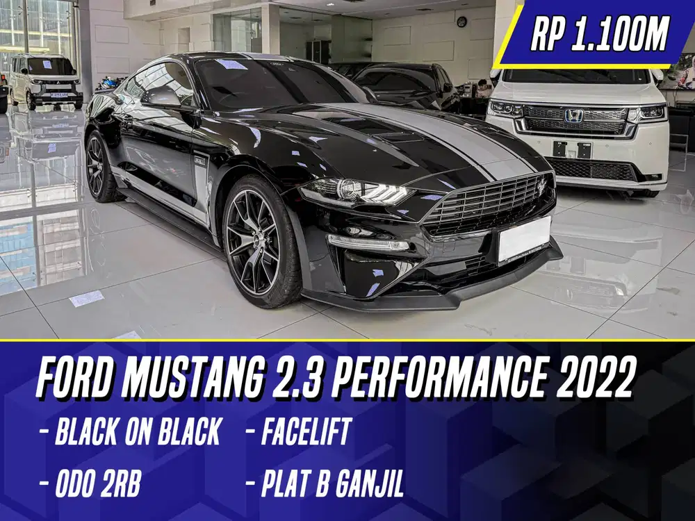 Ford Mustang 2.3 Performance 2022 NIK 2021 Facelift Black Hitam