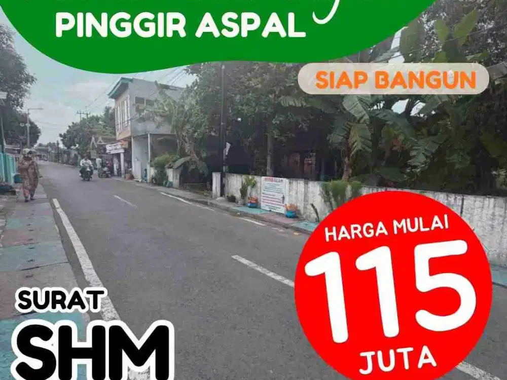 tanah kavling siap bangun nol jalan aspal Gedangan Sidoarjo