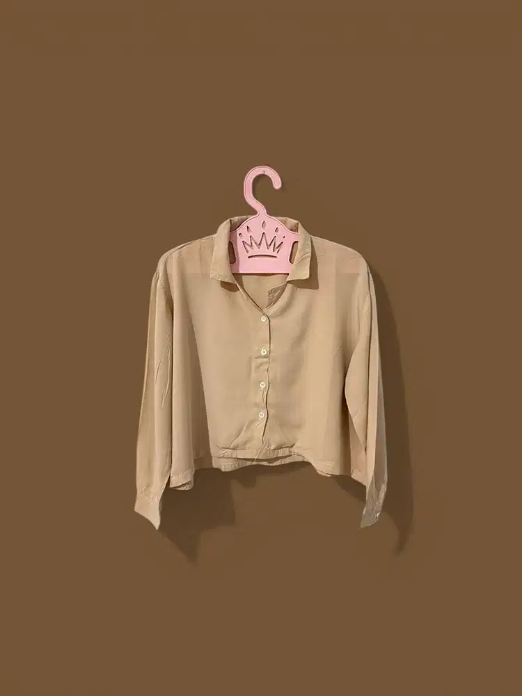 Beige Cropped Blouse