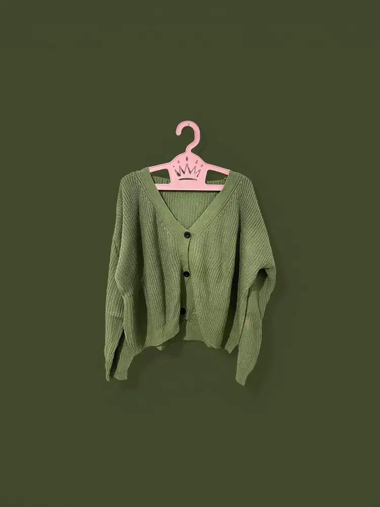 Green Cardigan.