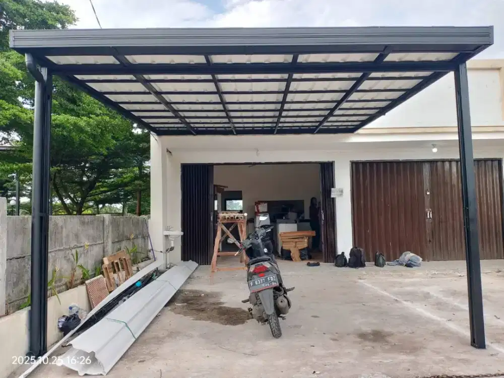 Pasang kanopi baja ringan SNI