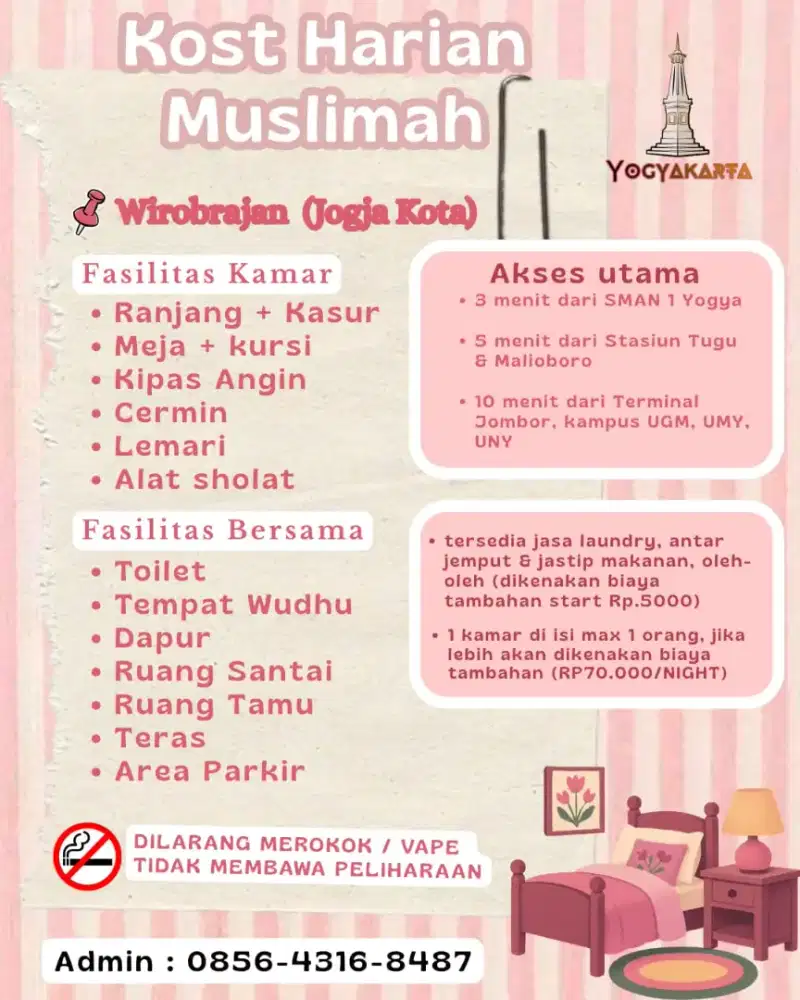 Kos Harian Muslimah Kota Jogja