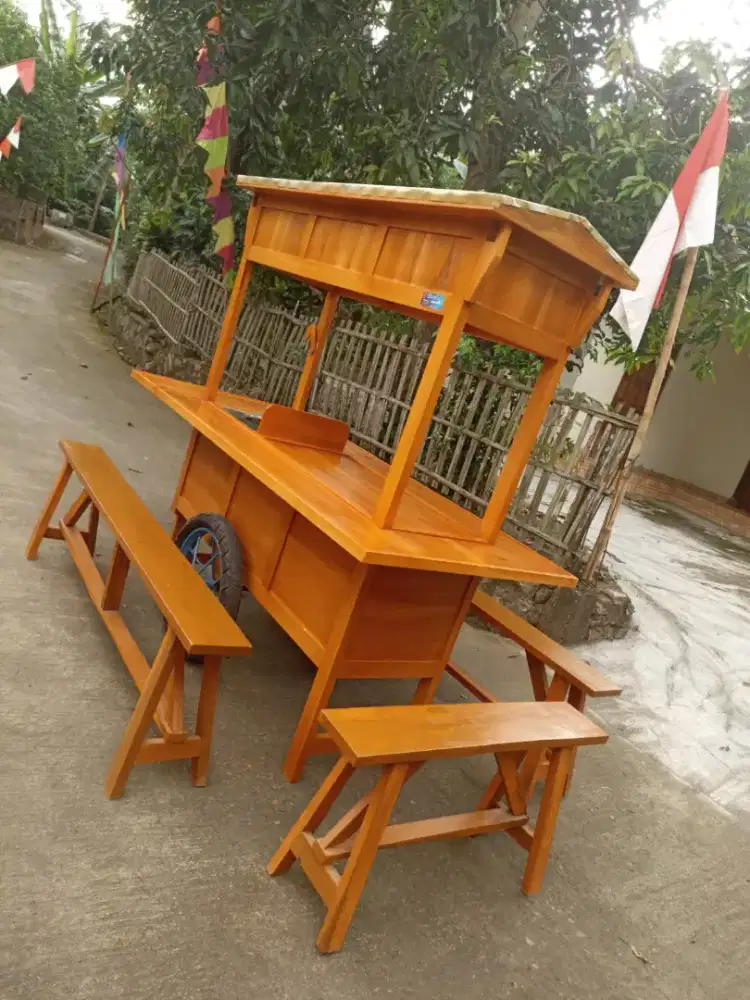 Sedia Gerobak Angkringan, Bakso Mie Ayam, Bubur, Sate, Soto, Pecel dll