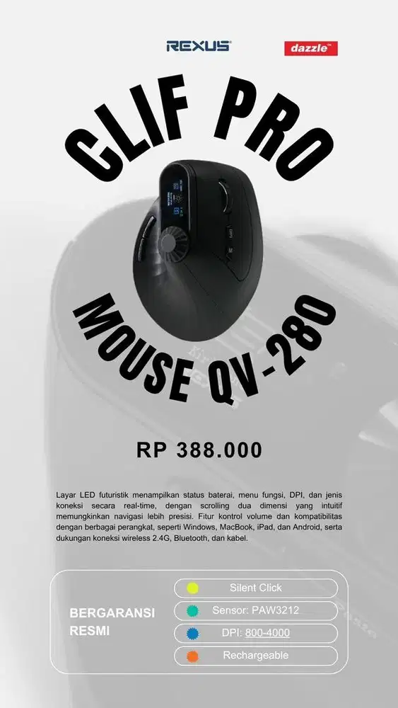 Mouse rexus Clif pro QV280