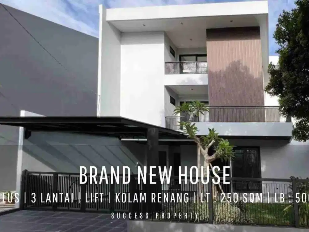 For Sale! Rumah Baru 3 Lantai dengan Lift & Kolam Renang Pribadi dalam Komplek Area Lebak Bulus