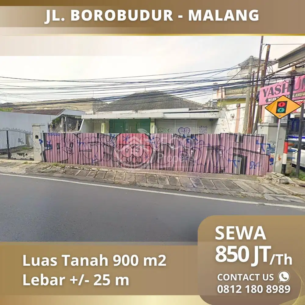 Sewa Bangunan Jalan Borobudur Seberang Pasar Blimbing Malang