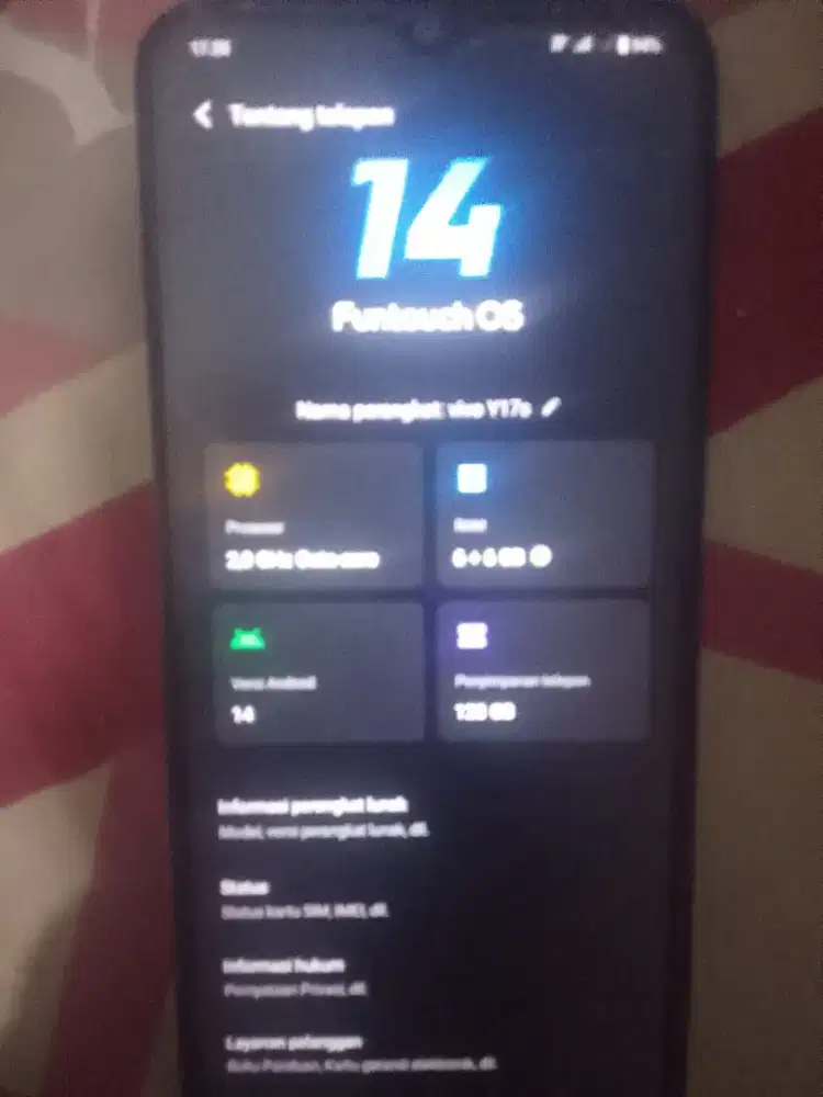 Vivo y17s purpel