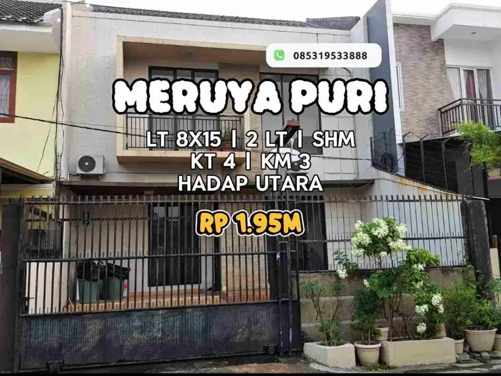 Wilson Rumah termurah uk 8x15 di meruya puri kav dki