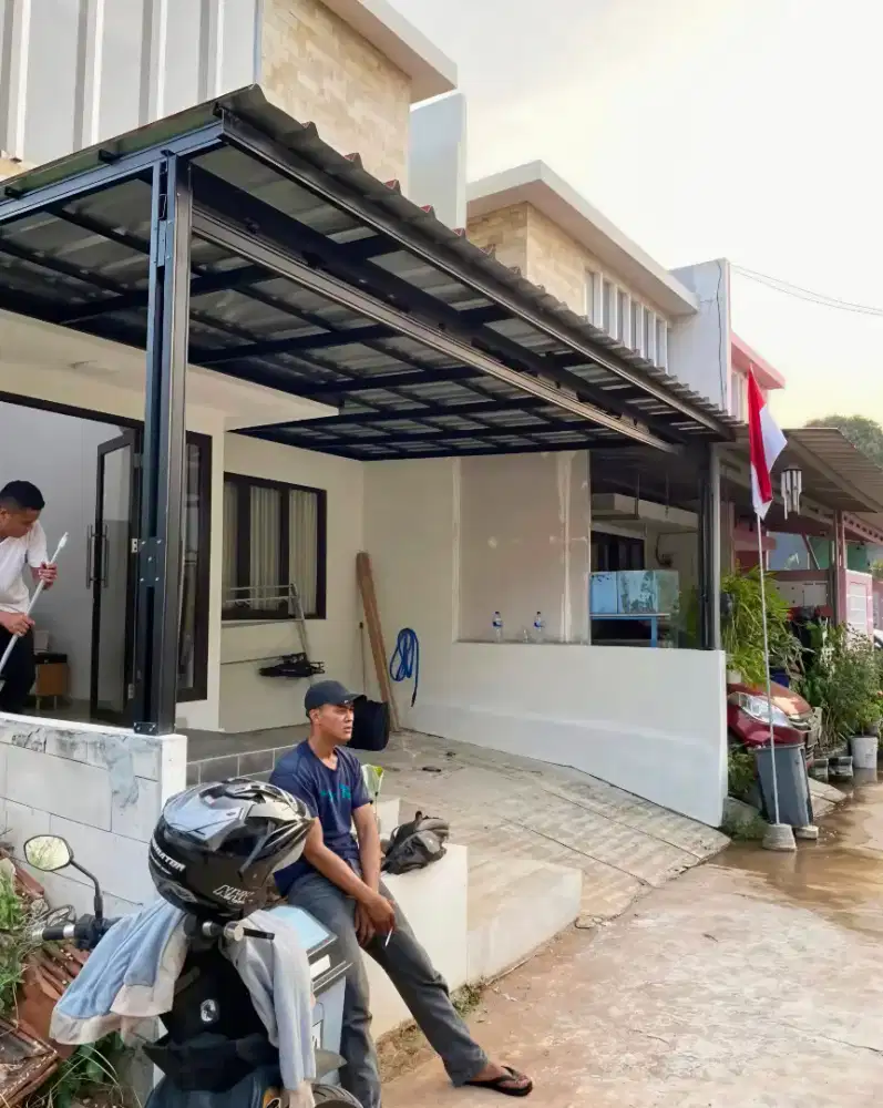 Kanopi baja ringan dan garasi