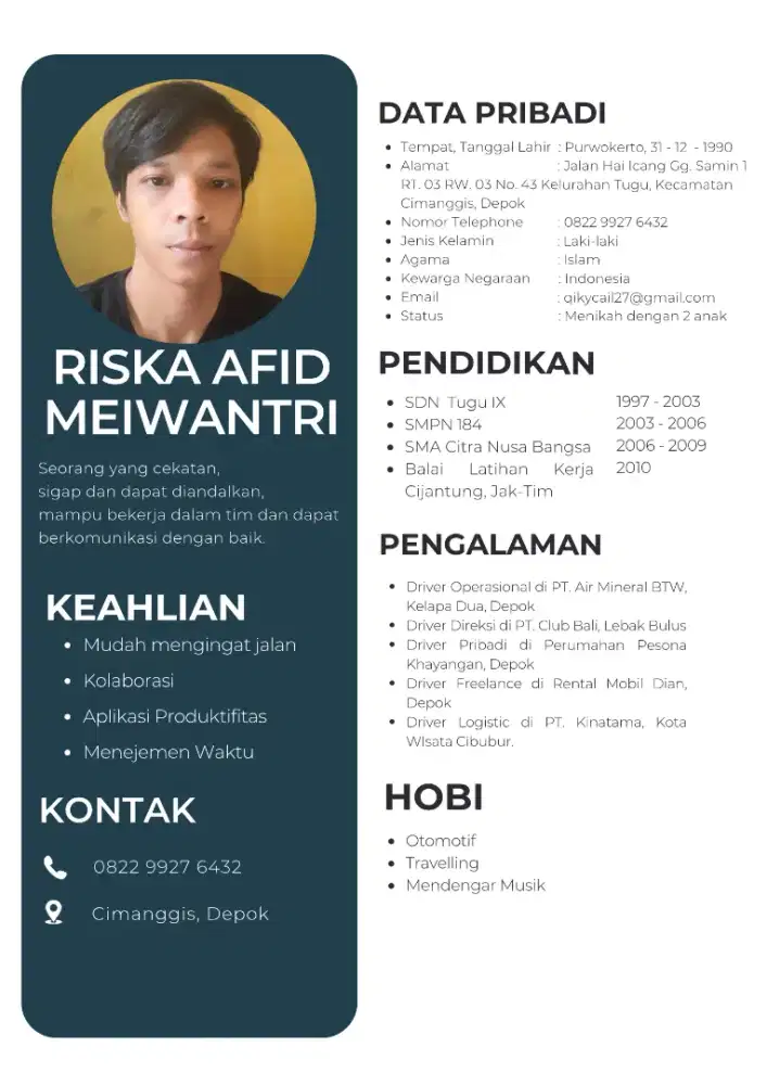 Driver helper AC helper mekanik