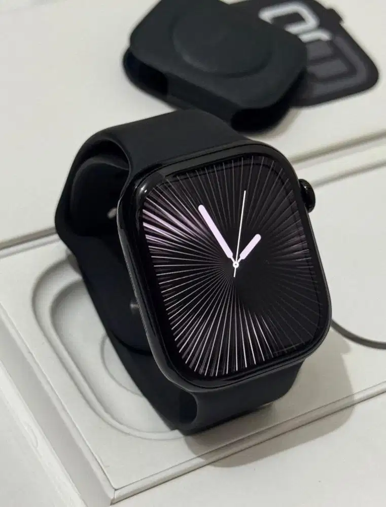 iBox Apple Watch Series 10 46mm Jet Black Fullset IC/B Garansi On 2026